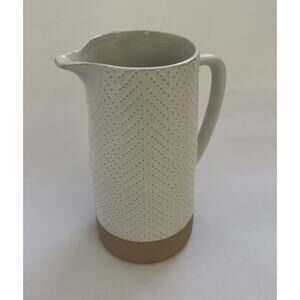 Hearth and Hand Magnolia 10" Off-White Cream Matte Textured‎ Stoneware Pitcher
